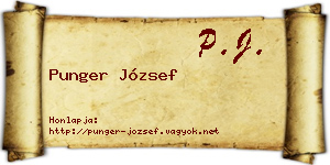 Punger József névjegykártya